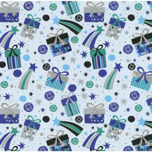 Picture of GIFT WRAPPING PRESENTS BLUE 50X70CM